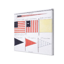Banderas y banderines marítimos americanos, de un  impresión de lienzo