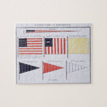 Banderas y banderines marítimos americanos, de un  rompecabezas