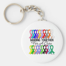 Banding Together For A Cure For All Cancers Key Chain