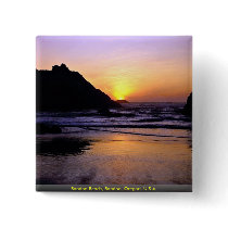 Bandon Beach, Bandon, Oregon, U.S.A. Button