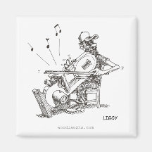 Bandsaw Musician 2"-3" Magnet