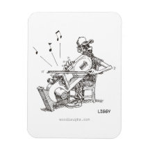 Bandsaw Musician Cartoon Premium Flexi Magnet