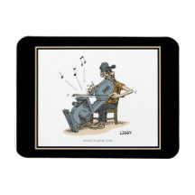Bandsaw Musician Cartoon Premium Flexi Magnet