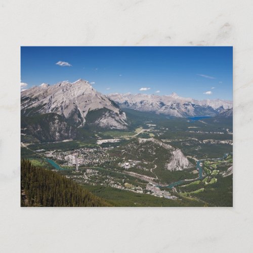 Banff Aerial View Post Card postcard