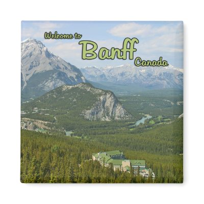 Banff Alberta Canada Refrigerator Magnet by malibuitalian