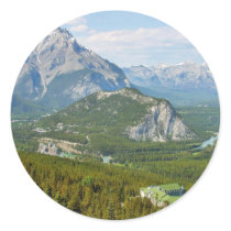 Banff Canada Seen From The Sulphur Mountain Gondol Round Sticker