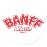 Banff Leaf Round Sticker