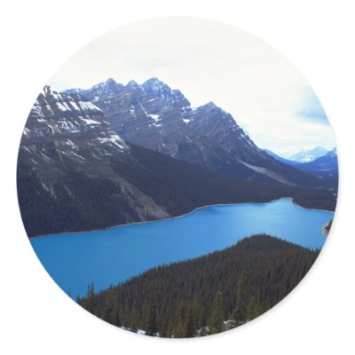 Banff National Park, Alberta, Canada Round Stickers by lolanimals