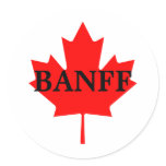 Banff Round Stickers