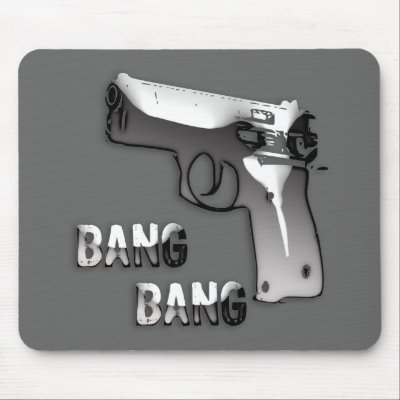 Bang Bang Mouse Pad by GrungeFactory