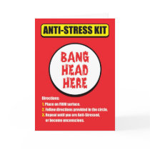 Bang Head Here Anti-Stress Card by pdffun Bang Head Here Anti-Stress Card