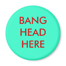 BANG HEAD HERE MAGNETS