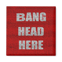Bang Head Here office gift Magnets