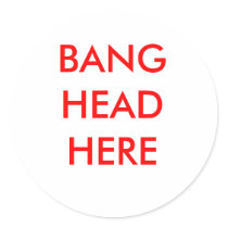 BANG HEAD HERE STICKER