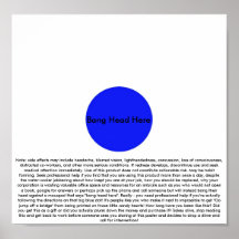 Bang Head Here (with disclaimer) Poster