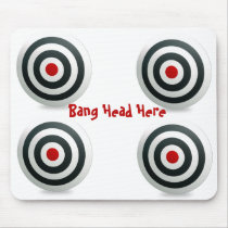 Bang Head Mousepad by bwmedia Bang Head Mousepad
