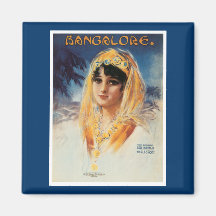 Bangalore Vintage Song Sheet Cover Refrigerator Magnet