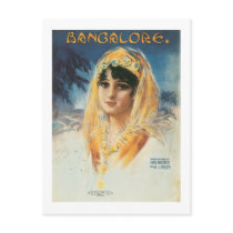 Bangalore Vintage Songbook Cover postcards