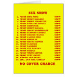 Bangkok Red Light Ping Pong Sex Show cards