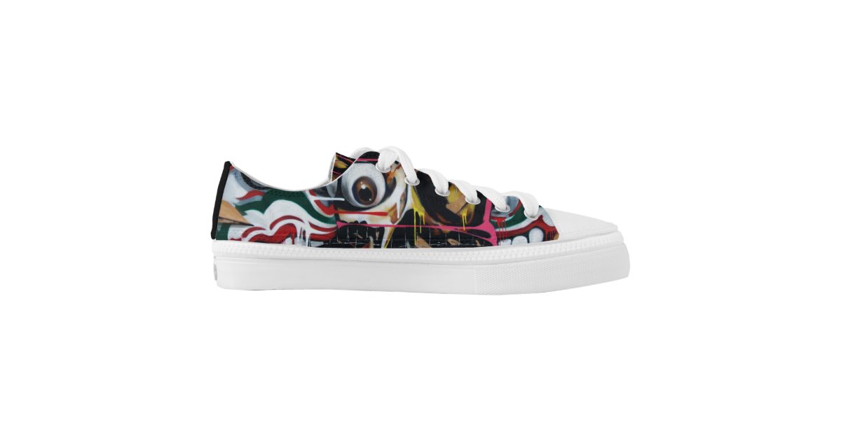 Bangkok Skull Graffiti Printed Shoes Zazzle