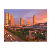 Bangkok Sky Train Sunset