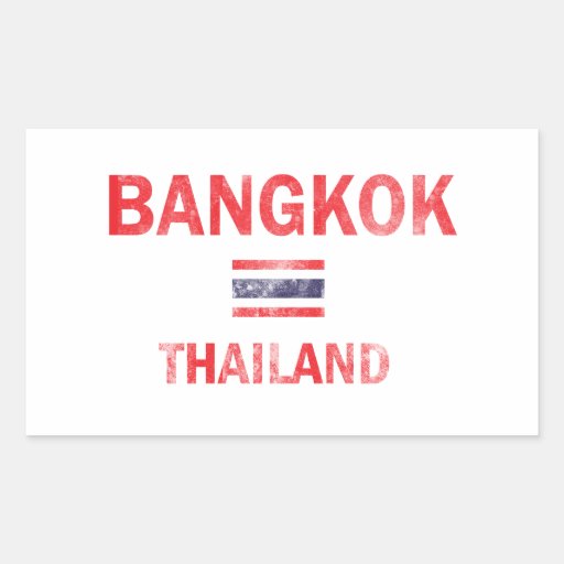 Bangkok Thailand designs Rectangular Sticker Zazzle