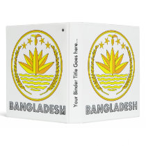 Bangladesh Coat of Arms 3 Ring Binders
