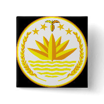 bangladesh coat of arms pinback button