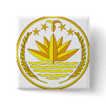 Bangladesh Coat of Arms detail Pinback Button