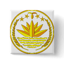 Bangladesh Coat of Arms detail Pinback Button