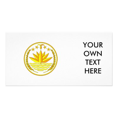 Bangladesh Coat of Arms Personalized Photo Card by flagshirts