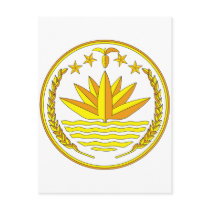 Bangladesh coat of arms postcard