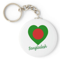 Bangladesh Flag Heart Keychain