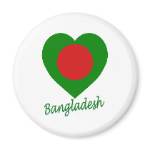 Bangladesh Flag Heart magnets by Vexillophile Bangladesh Flag Heart magnets