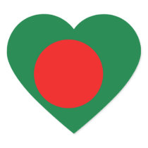 Bangladesh Flag Heart Sticker