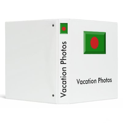 Bangladesh Flag Jewel 3 Ring Binder by Vexillophile