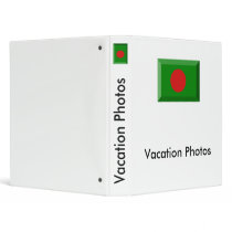 Bangladesh Flag Jewel 3 Ring Binder