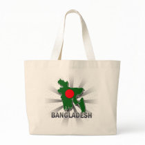 Bangladesh Flag Map 2.0 Canvas Bags