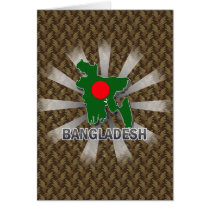 Bangladesh Flag Map 2.0 Greeting Cards