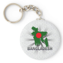 Bangladesh Flag Map 2.0 Key Chains