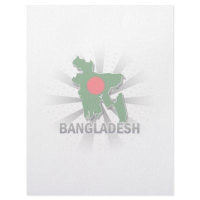 Bangladesh Flag Map 2.0 Custom Letterhead by representmycountry