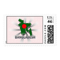Bangladesh Flag Map 2.0 Postage
