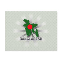 Bangladesh Flag Map 2.0 Post Cards