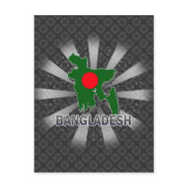 Bangladesh Flag Map 2.0 Post Card