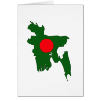 Bangladesh flag map card