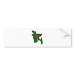 Bangladesh Flag Map full size Bumper Stickers