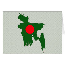 Bangladesh Flag Map full size Card