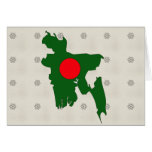 Bangladesh Flag Map full size Greeting Card