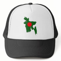 Bangladesh Flag Map full size Mesh Hat
