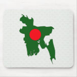Bangladesh Flag Map full size Mouse Pads